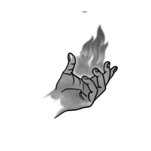 A Hand With A Fire In It