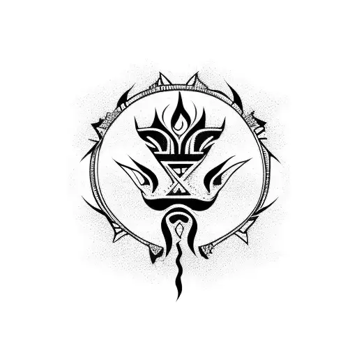 Flame Of Fire Style Maori