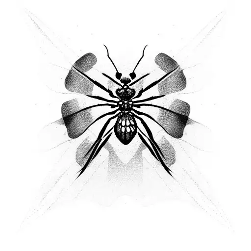 Butterfly With Knife Vs Spider In Web