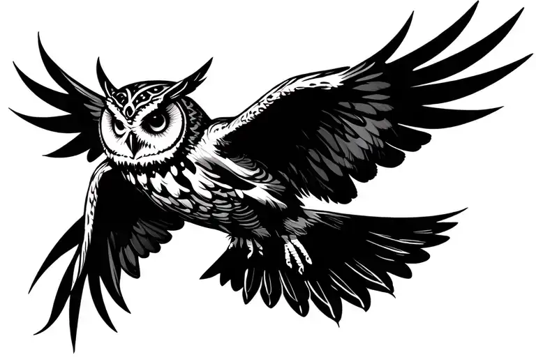 Ghostly Owl In Flight