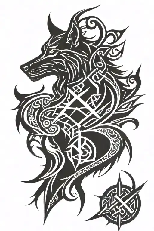 Viking Wolf Rune Armor