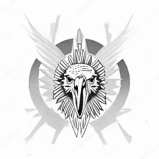 White Tailed Eagle And Canoe Paddle