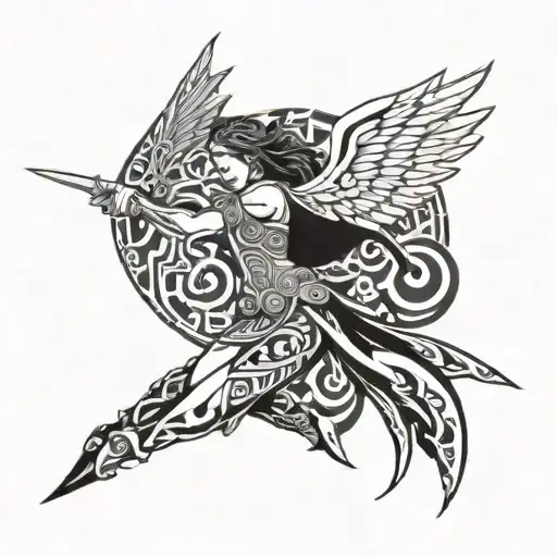 Valkyrie On The Forearm Of The Left Hand And