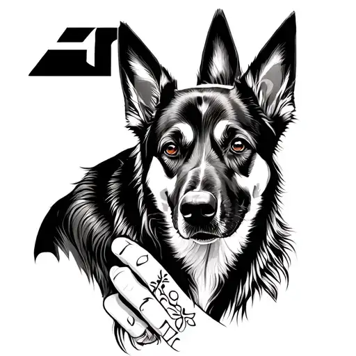 My Dog Named Loka She Is Dutch Shepherd And She Is Holding A Freesbie