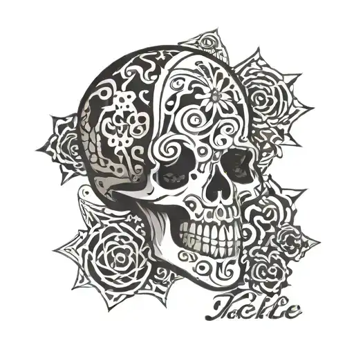 Candy Skull With The Name Jackie