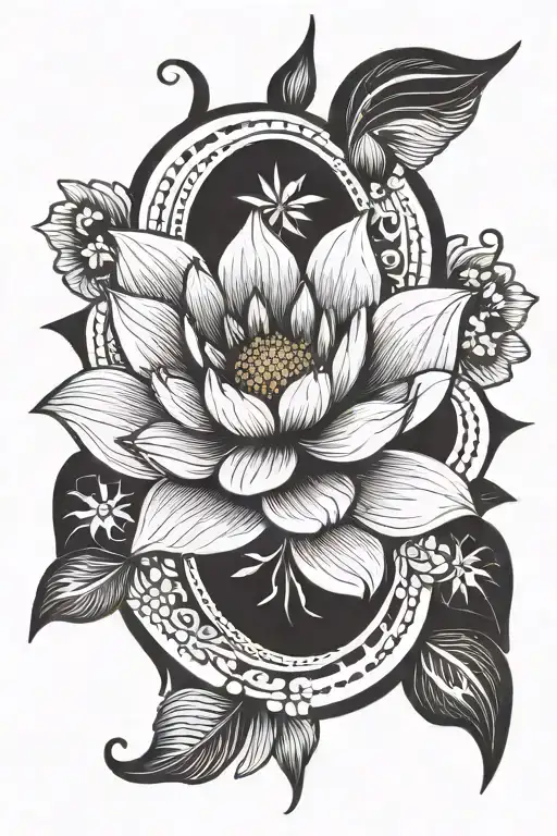 Lotus And Daisies
