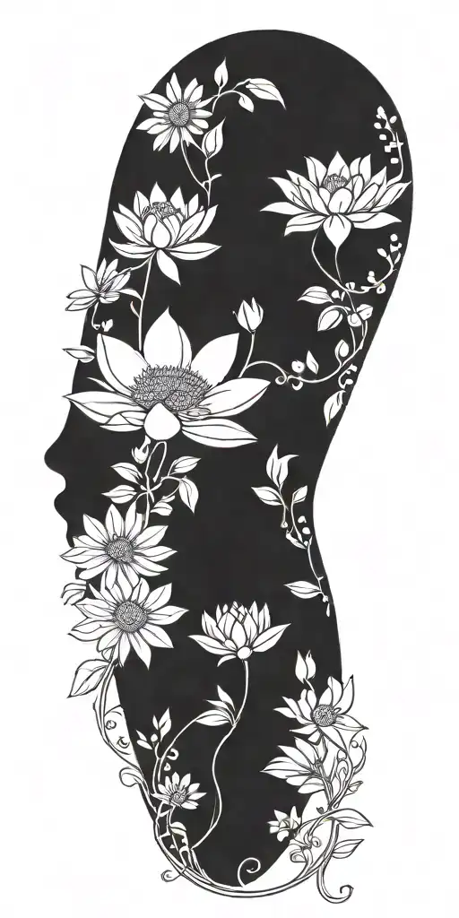 Daisy Flowers And Lotus