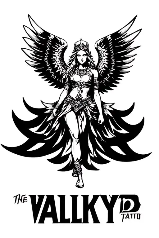 Scottish Valkyrie With Wings Spread Wide