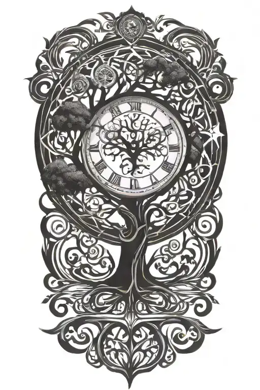 Tree Of Life With Clock