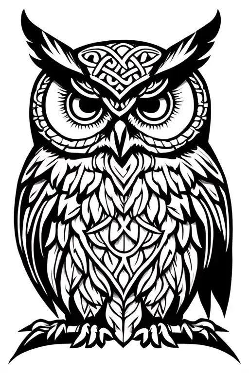 Celtic Owl Fore Arm Sleeve
