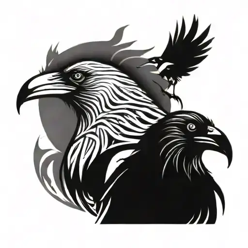 Hugin And Munin Raven