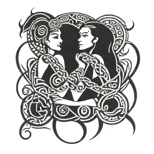 Female Symbols Intertwined