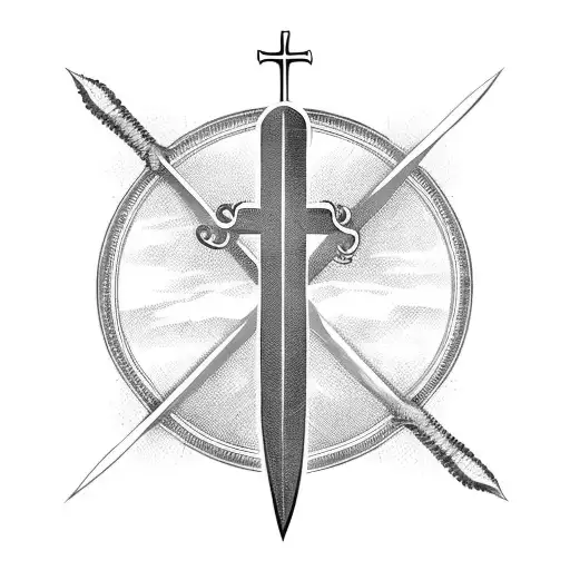 Sword That Looks Like A Christian Cross