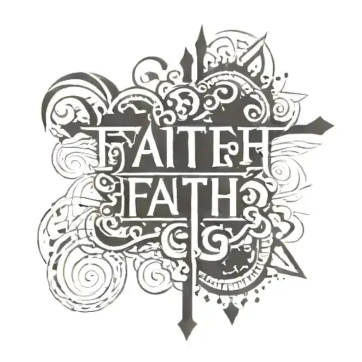 Faith Written With Cross