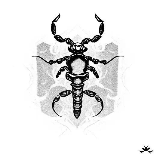 Scorpion With A Dagger Running Through The Middle