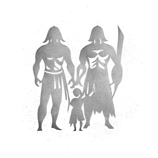 Father And Son Warrior