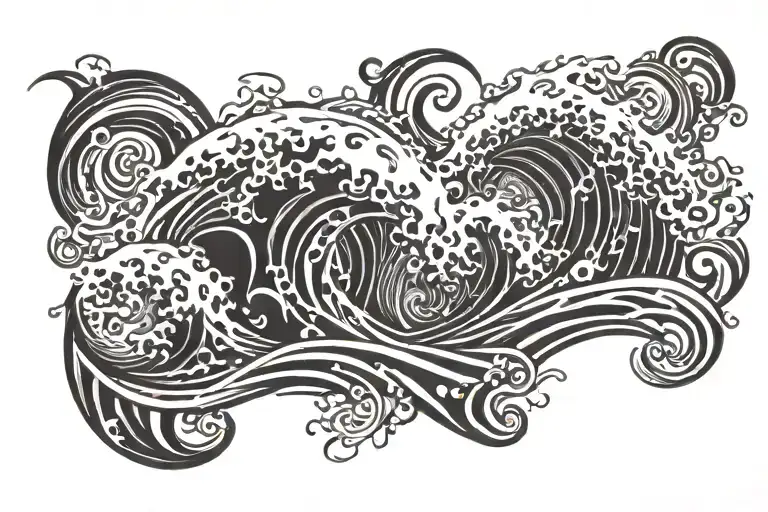 Tribal Ocean Wave Crashing