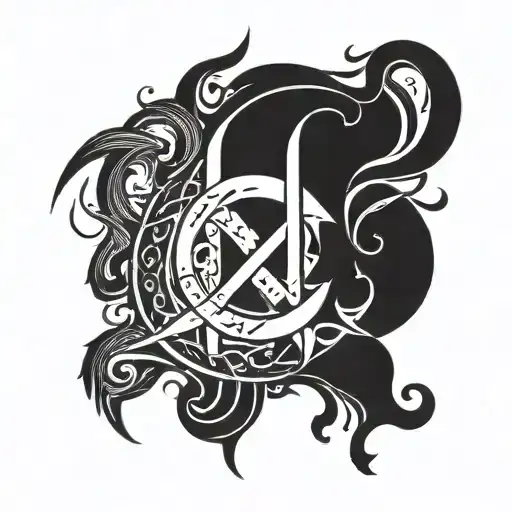 Viking Rune Symbolizing Pain And Suffering Burning