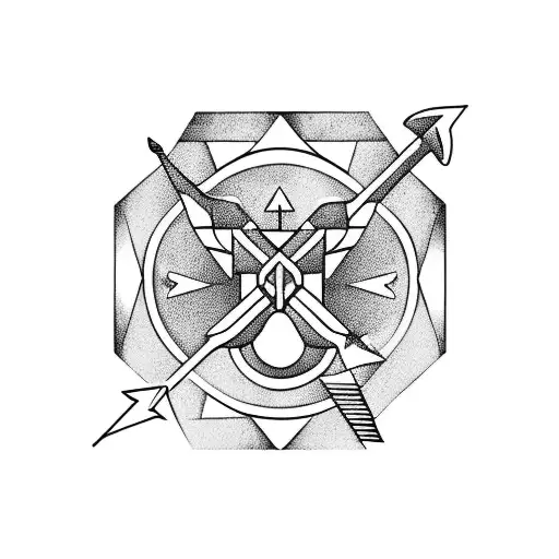 Sagittarius And North Arrow