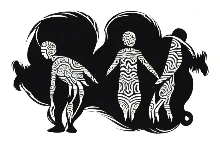 Grandma And Grandson Holding Hands