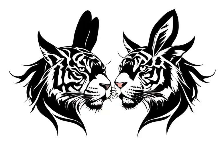 Rabbit And Tiger Two Brothers