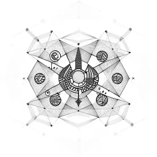 Pisces Constellation With A Geometric Twist