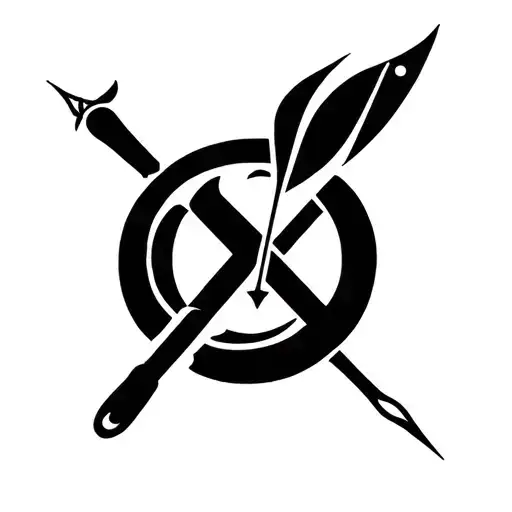 The Masmonic Symbol With Ancient Instruments