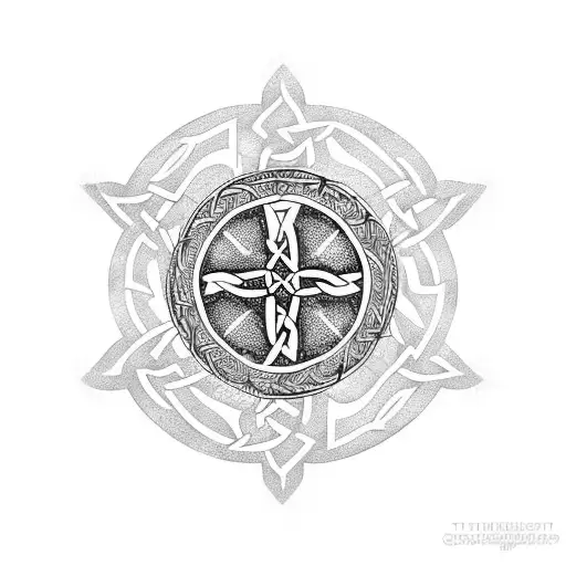 Asturian Cross With Celtic Motives