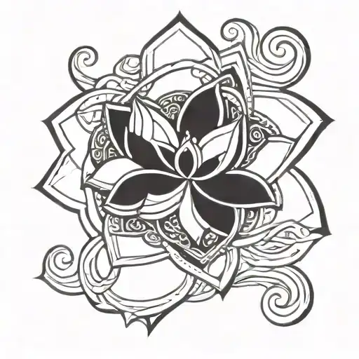 Lotus Flower Intertwined