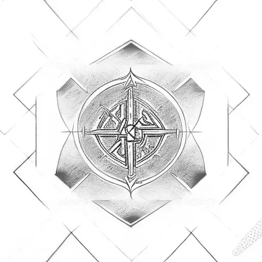 Elder Futhark With Black And Red Colors