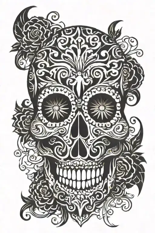 Sugar Skull Bourbon Glass Eyes