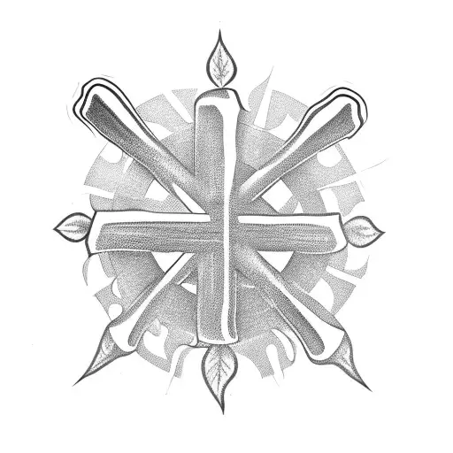 Cross With Word Weed In It