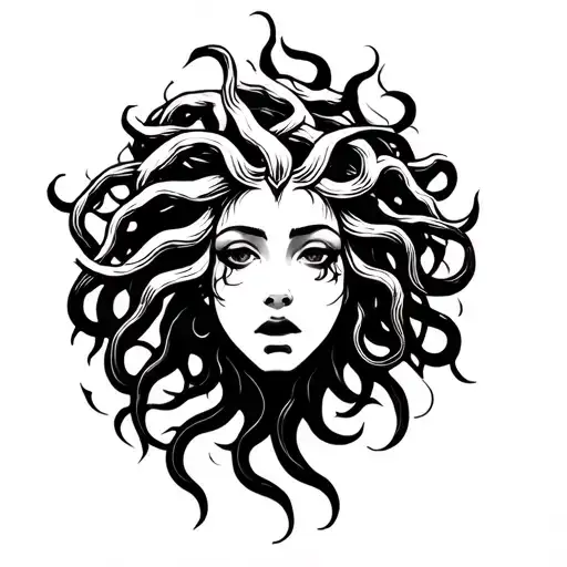 Medusa Gorgona Face Having Orgasm