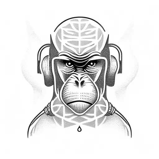 Monkey And Tropical Jungle