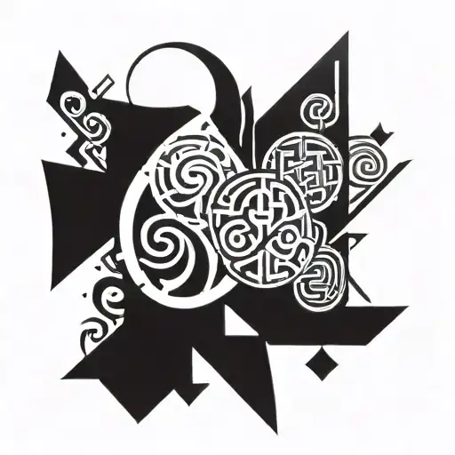 Nordic Runes And Maori Style
