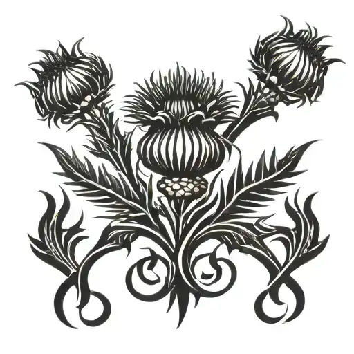 Scottish Thistle Intertwined
