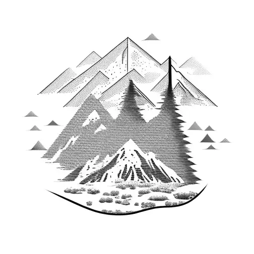 Mountain Scene And Travelling