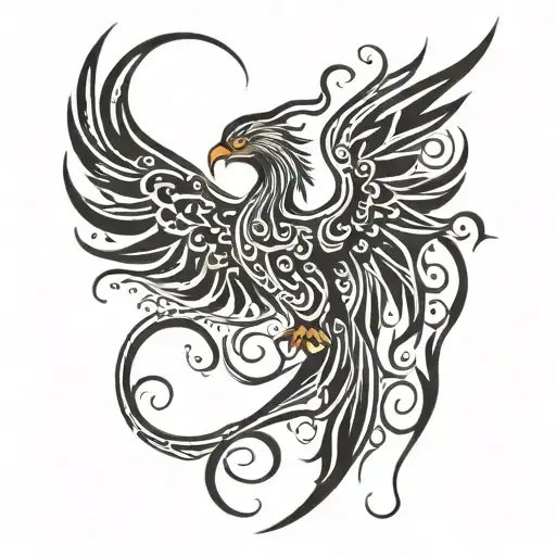 Phoenix Rising Phoenix Wings Flying From Left Arm To Shoulder
