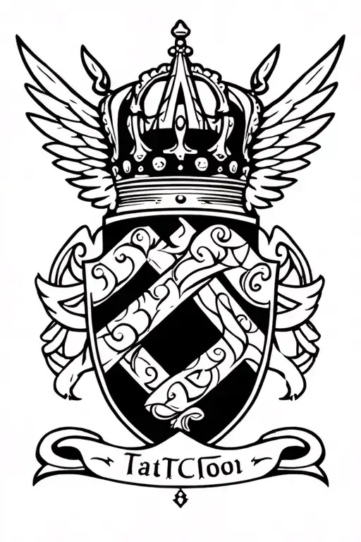 Lindsay Clan Crest Heraldry Crown Wings