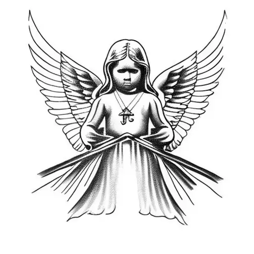 Angel Rosa Religioso