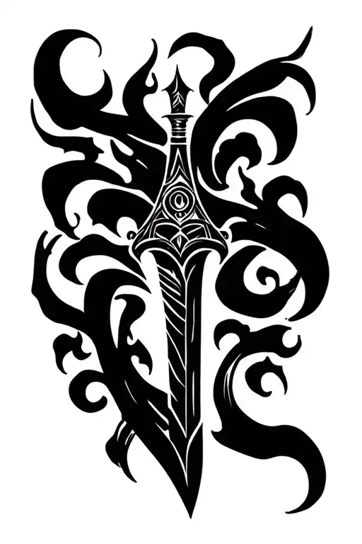 Dagger With Vines Around