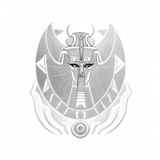 Anubis Holding A Futuristic Egyptian Artifact