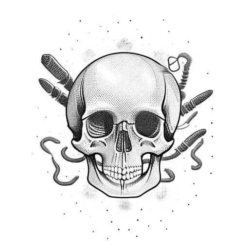 G59 As A Text In A Skull With A Spider On It