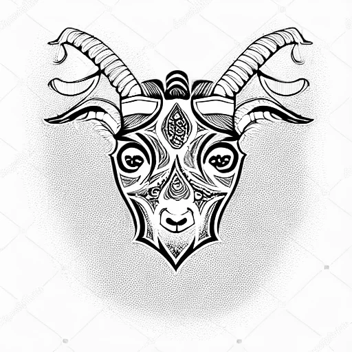 Front-facing Goat Head Line