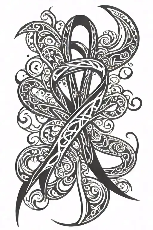 Cancer Ribbon Representing Multiple Cancers