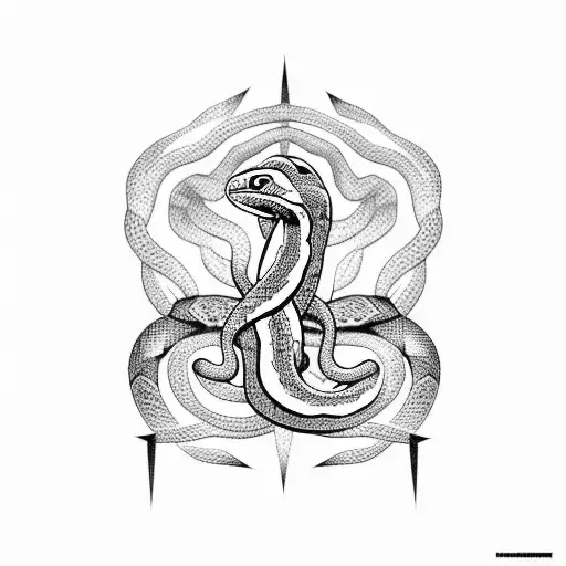 Snake With Northen Runes