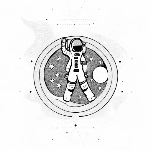 Astronaut With Rule