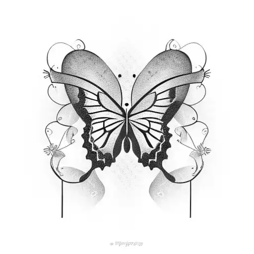 Butterfly With Meaningful Words Red And Black