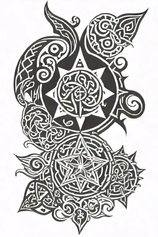 Slavic Symbols In Witch Theme