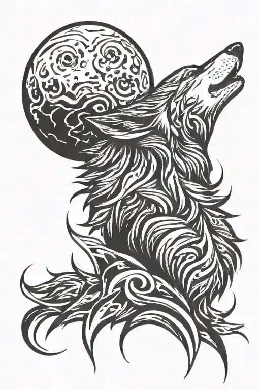 Wolf Howling At The Moon